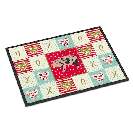 Carolines Treasures 24 x 36 in. Mini Miniature Pig Love Indoor or Outdoor Mat CK5362JMAT